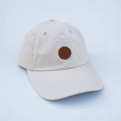 Leather Patch Dad Hat (Khaki)