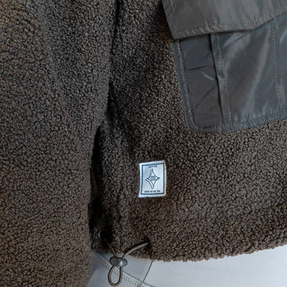 Retractable Sherpa Jacket (Brown)