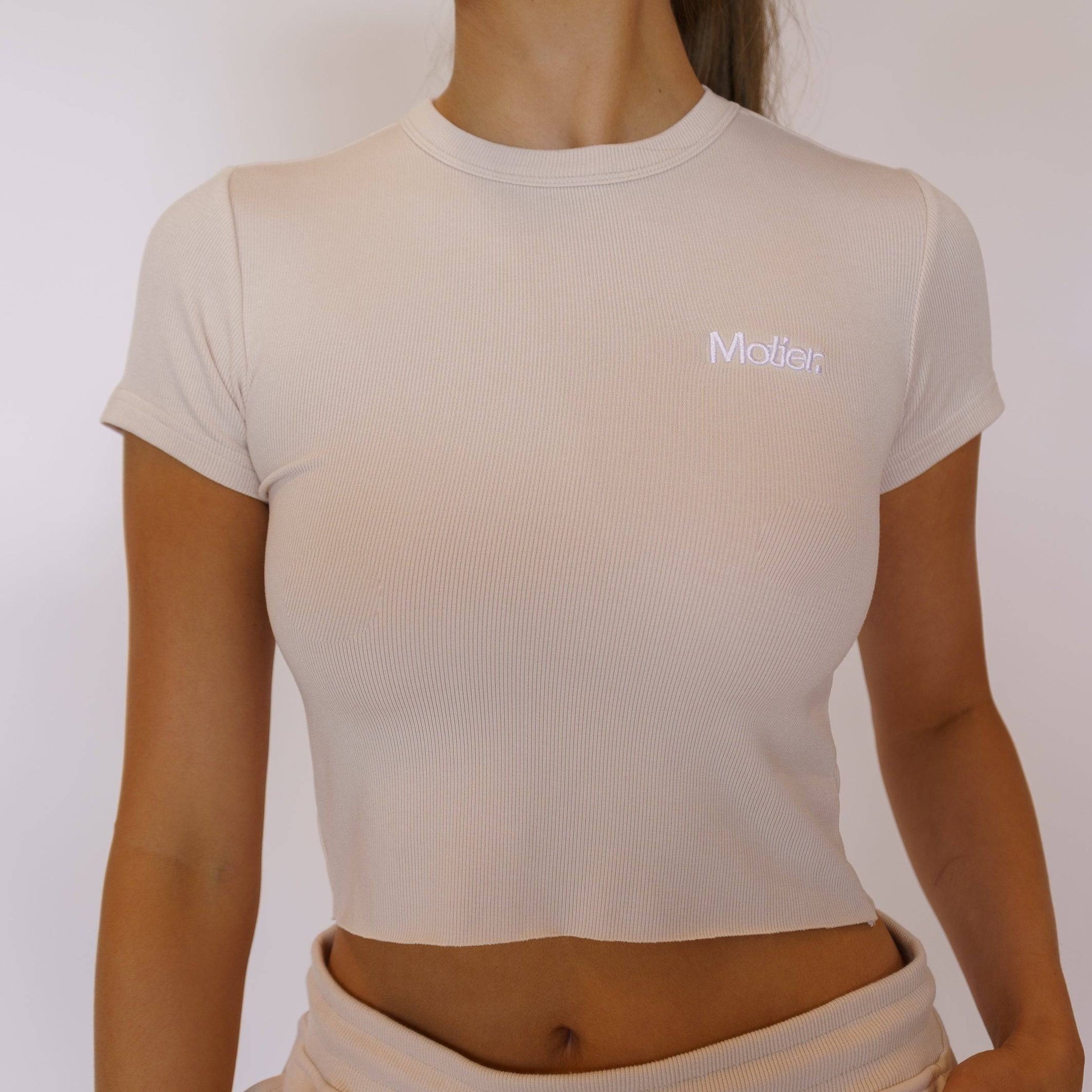 The Daily Ribbed Crop (Sand) - Motier Lafayette 