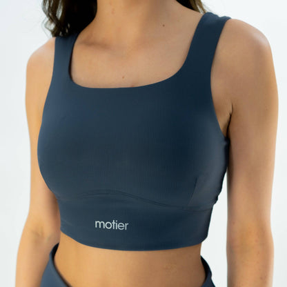 Motier Women Ribbed Racerback Top (Midnight Blue)