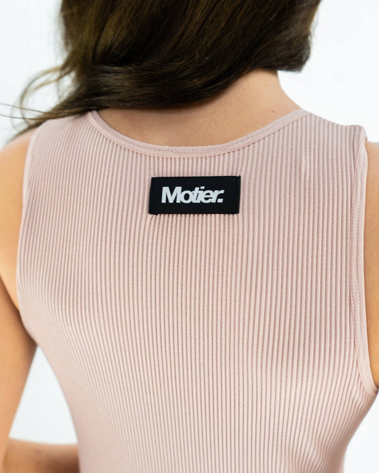 Motier Women STC Patch Ribbed Seamless Bodysuit (Dusty Rose)