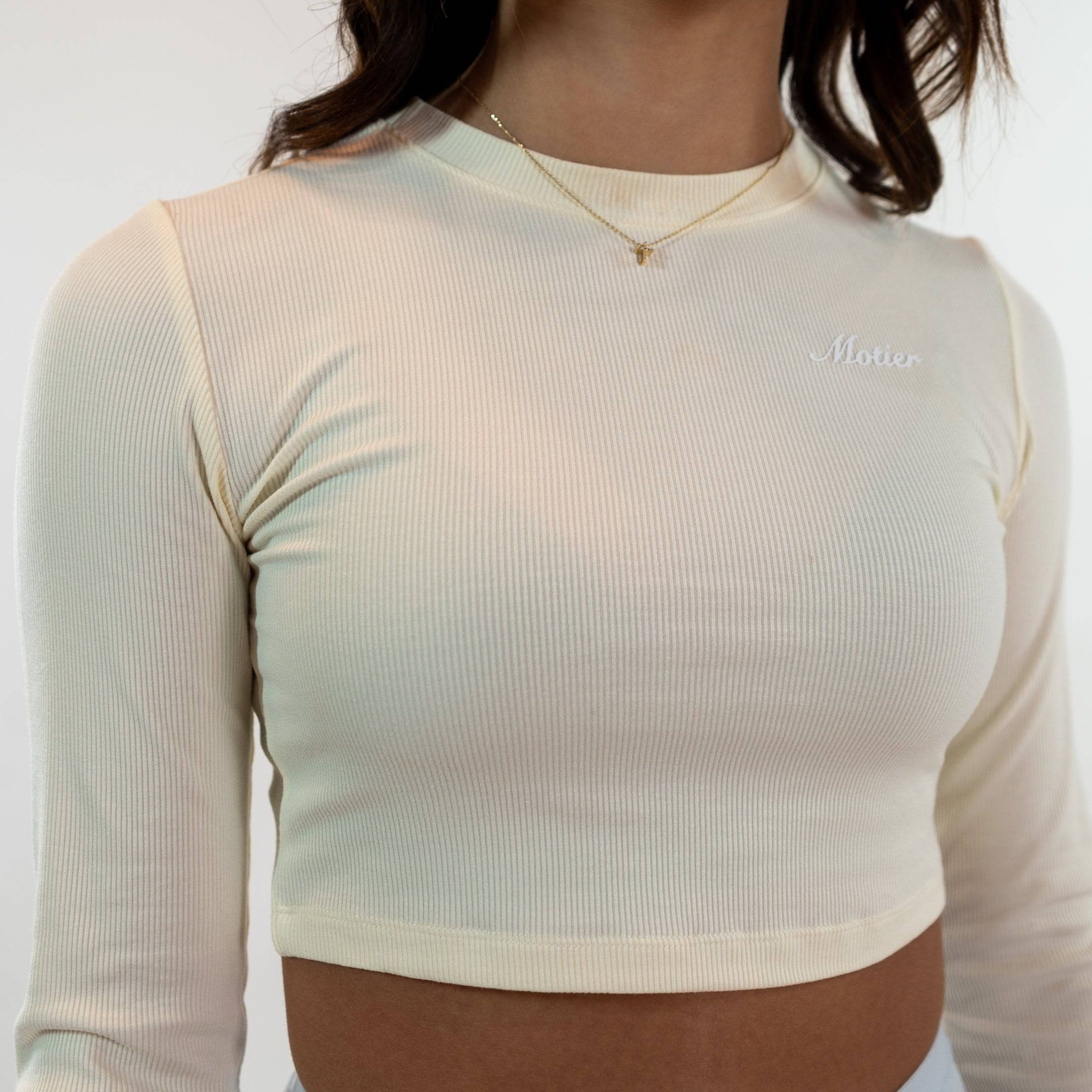 Script L/S Active Top (Ivory) - Motier Lafayette 