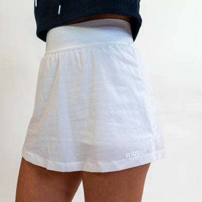 Serena A-Line Tennis Skirt (White)