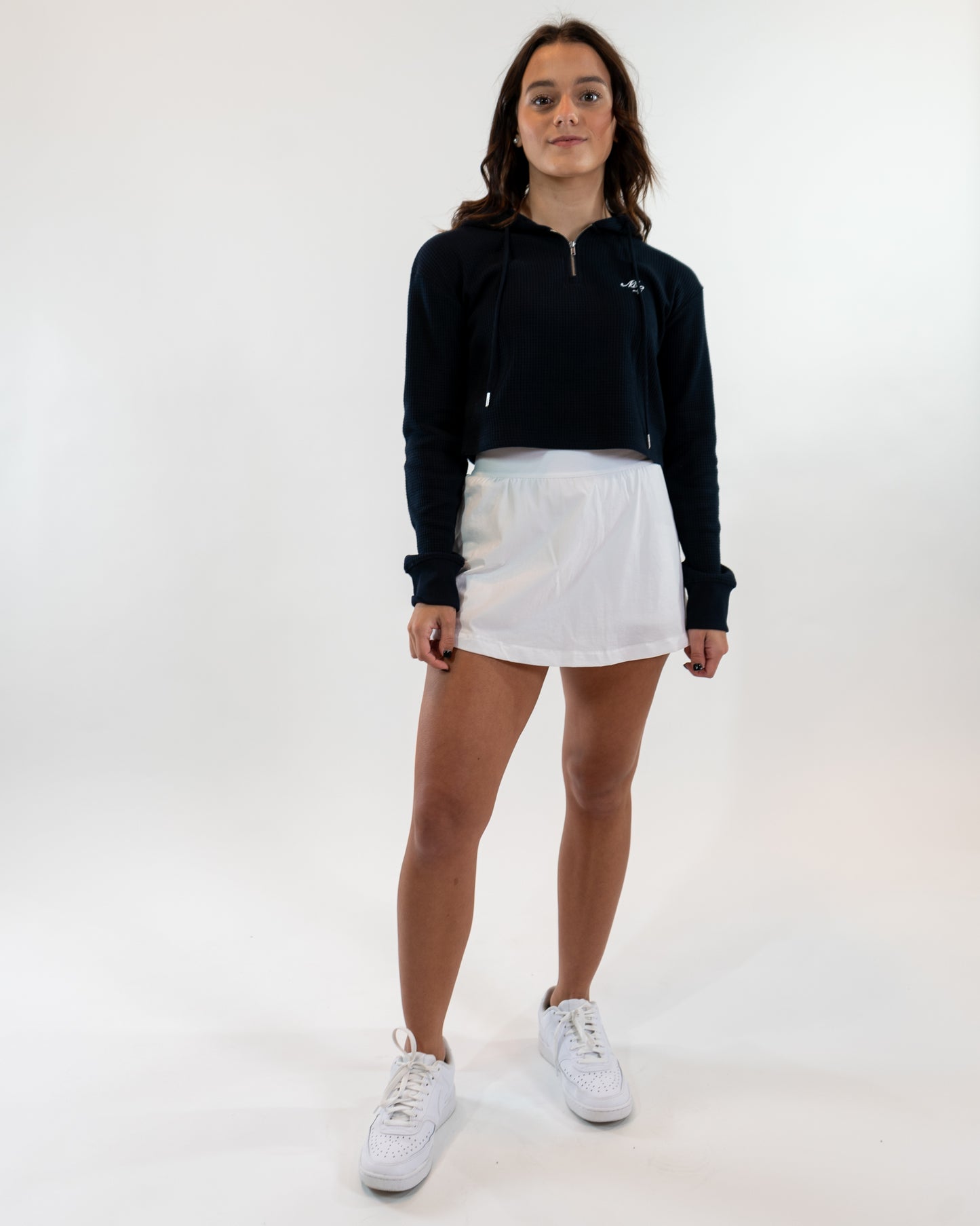 Serena A-Line Tennis Skirt (White)