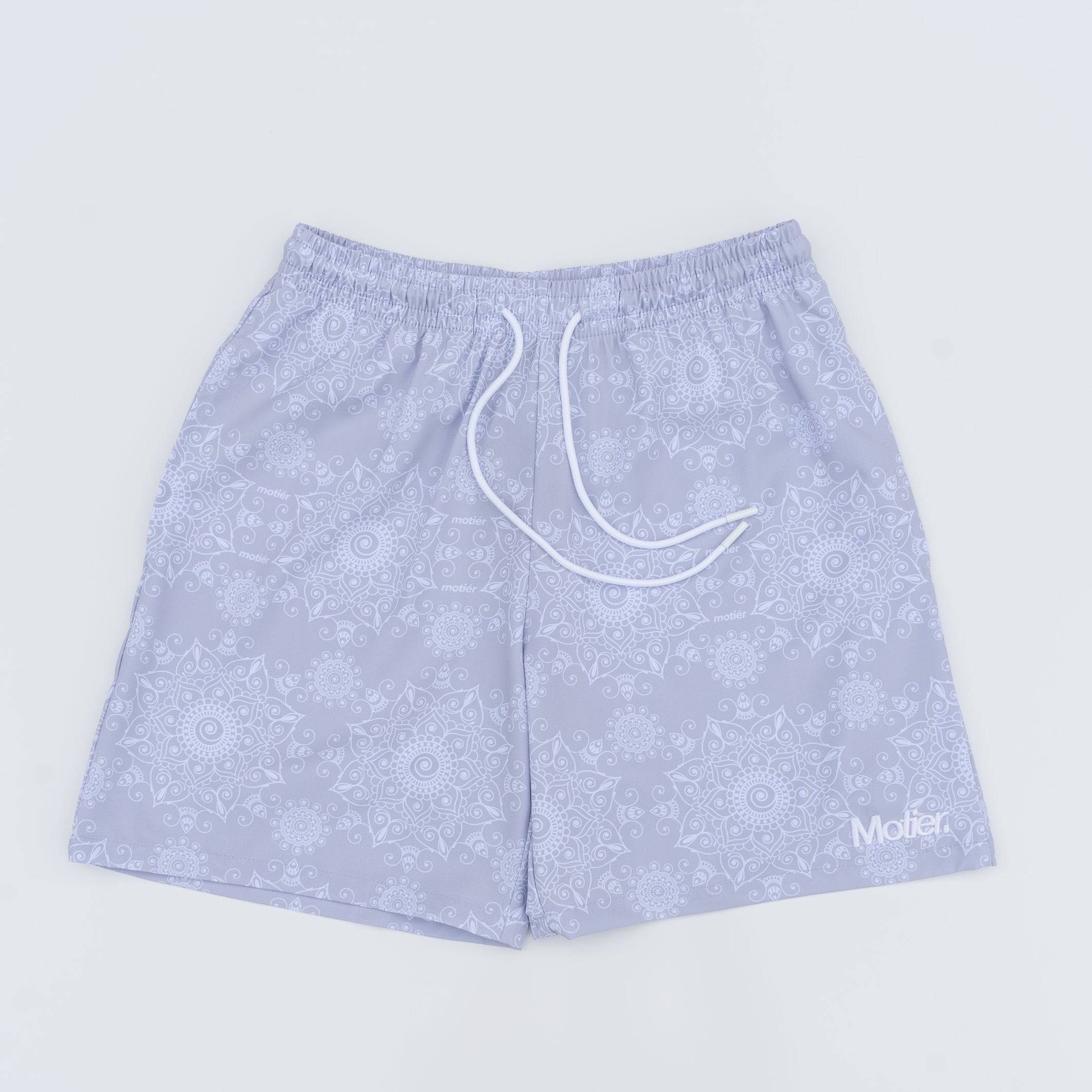 Motier Paisley Boardshorts (Stone) - Motier Lafayette 