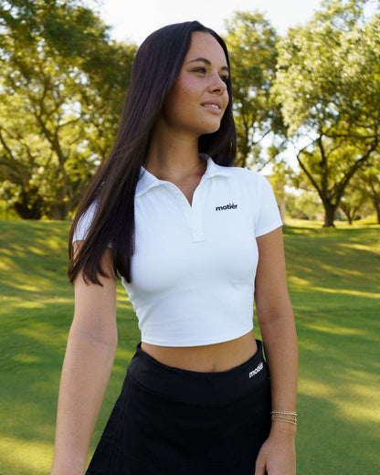 Motier Club Cropped Polo (White)