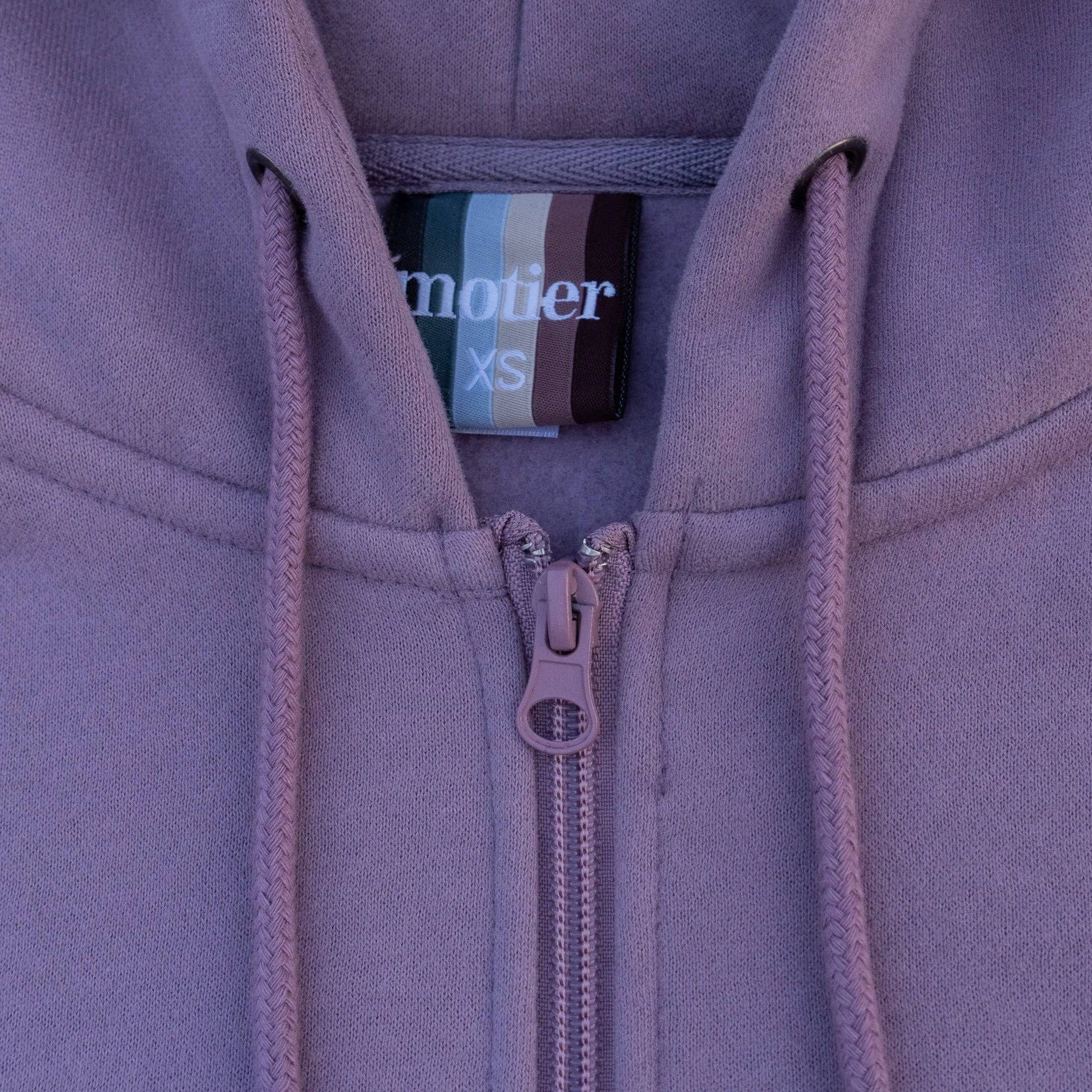 The Frances Full-Zip Hoodie (Plum Wine) - Motier Lafayette 