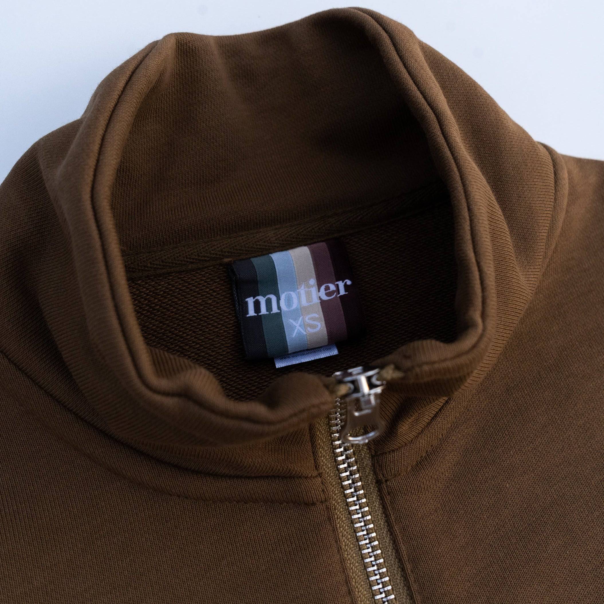 The Alexandre Quarter Zip (Brownstone) - Motier Lafayette 